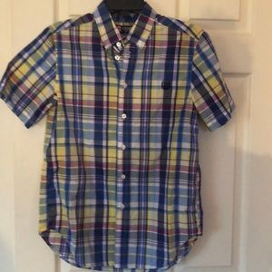Boys shorts leave dress shirt